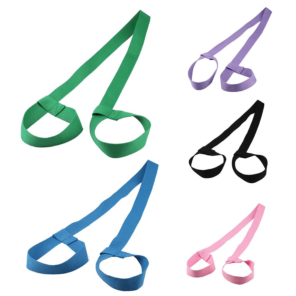 Correa de Yoga duradera de algodón ajustable, correa elástica deportiva para gimnasio, cintura, pierna, Fitness, eslingas de transporte de hombro
