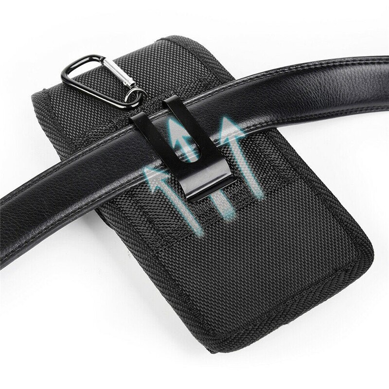 Universal Mobile Phone Waist Bag Nylon Belt Hook Pouch Case Cover Holster Fasten Bag for Cell Mobile Phone