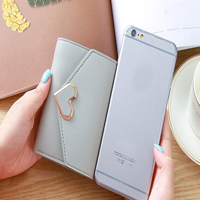 Women Wallets Small Purse Credit Card Holder Girl Pochette Leather Purses Clutch Bag Korean Mini Short Wallet Carteira Feminina