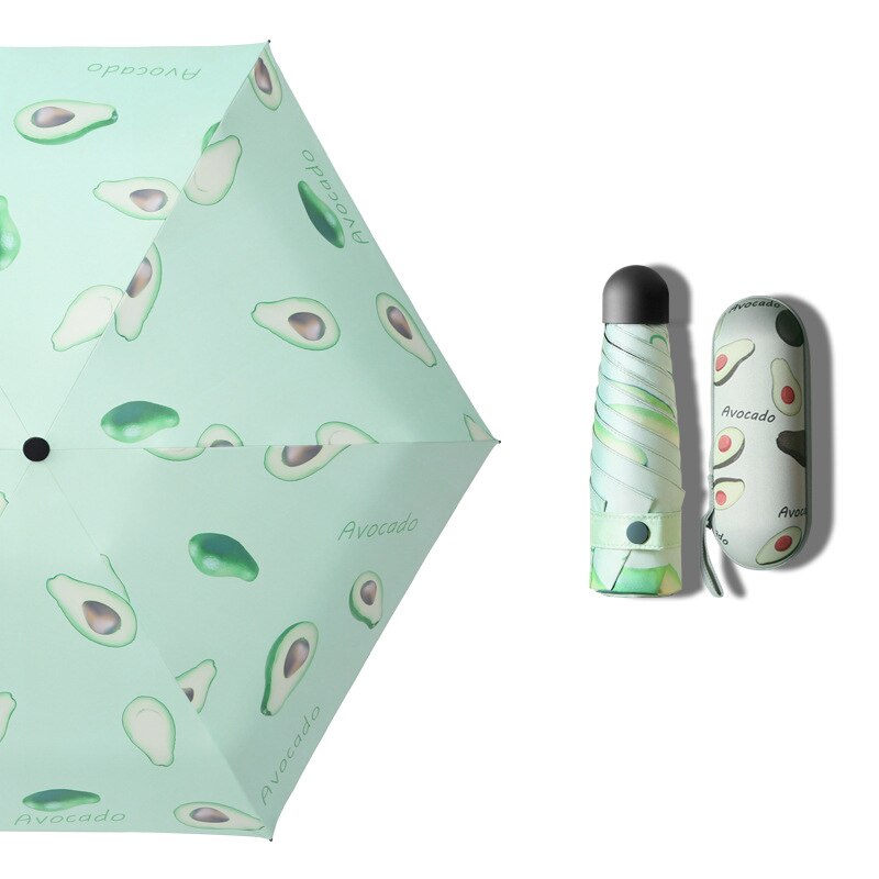 Fruit Mini Capsule umbrella Five-folding Sun protection Anti-UV UPF50+ umbrella parapluie folding women Umbrellara in women
