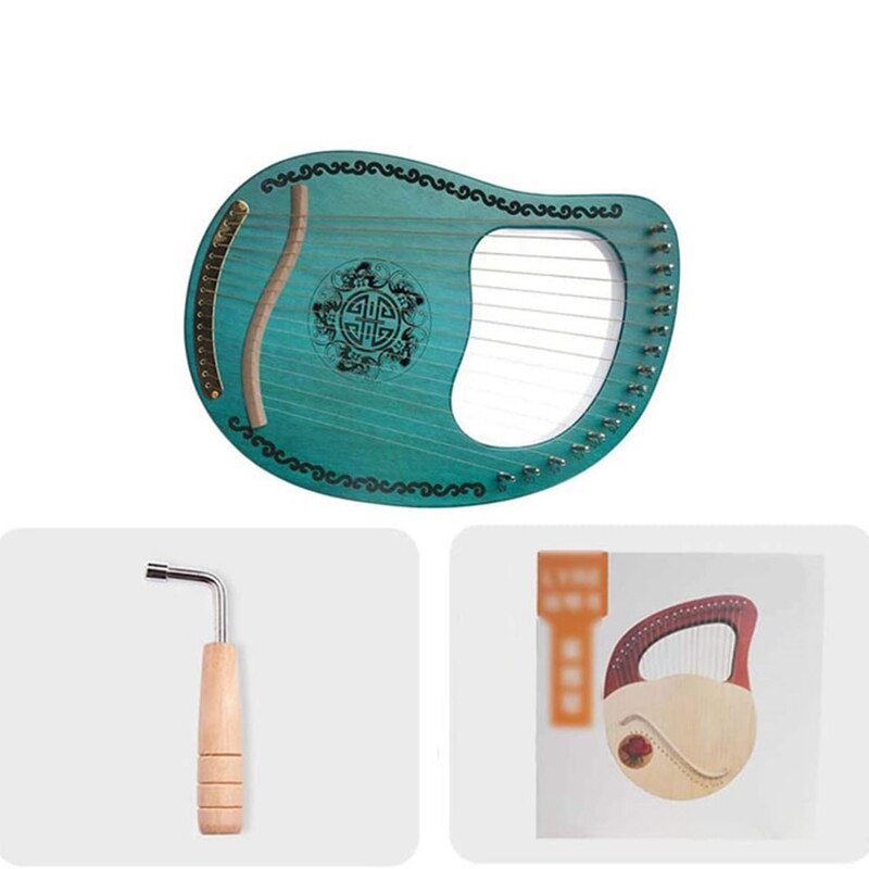 Harp Lyre,Mahogany 16 String Harp,with Tone Wrench,Suitable for Music Lovers, Beginners, Children and Adults,Etc