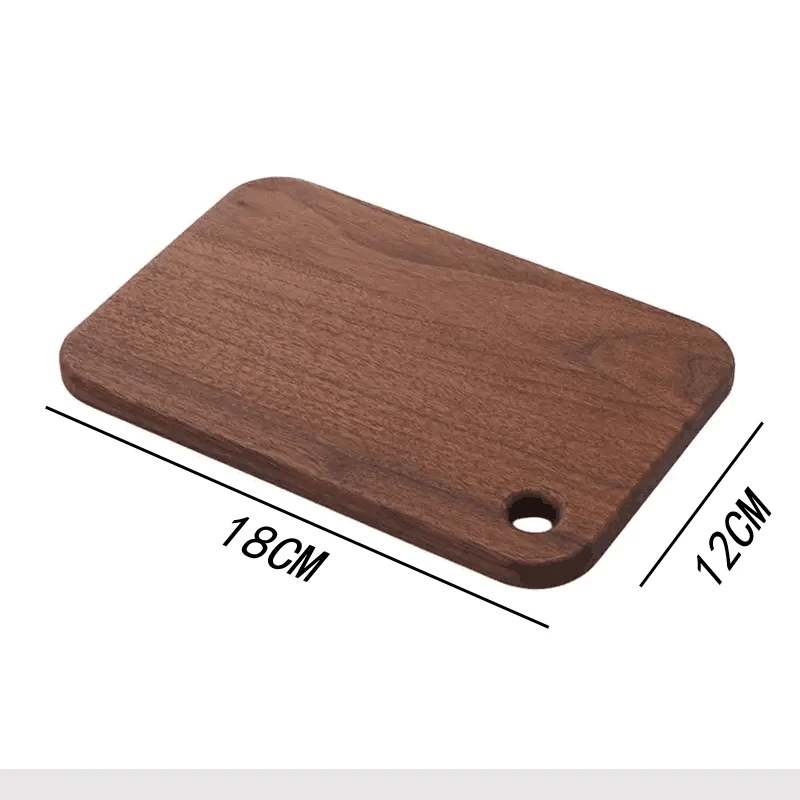 Planche à découper en bois massif, bois massif de cuisine en noyer noir, sans laque, avec planche à découper en bois: kaki foncé