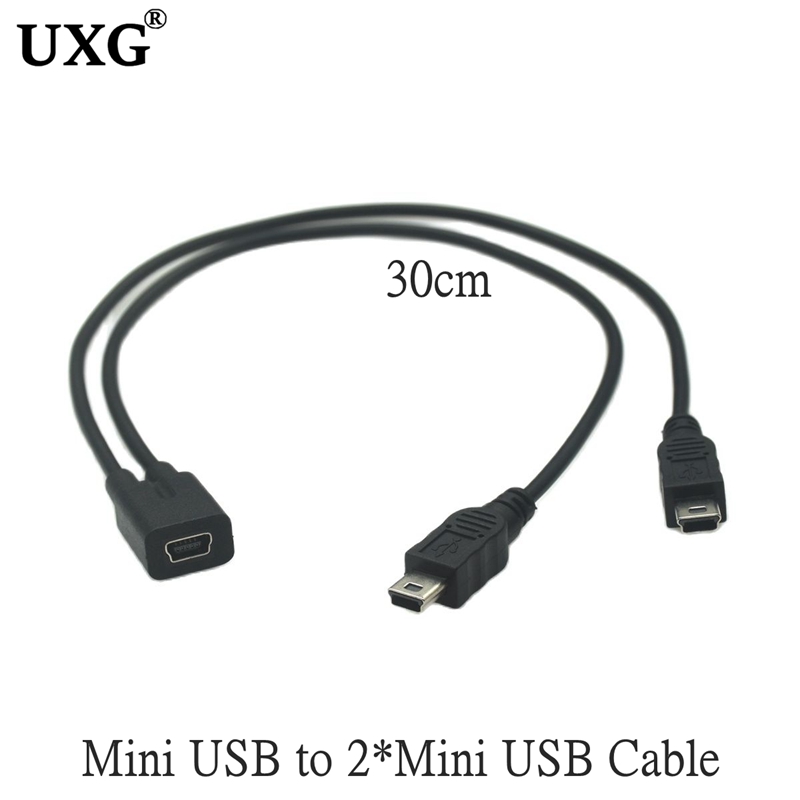 Type-c USB 3.1 / Micro USB 1 Female to Micro/Mini USB Type-c Type B Male Y Splitter Charge Extension Date Splitter Adapter Cable: Red