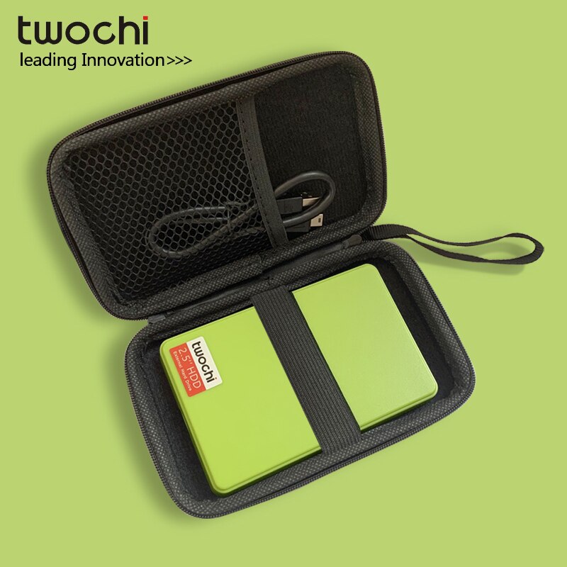 Stijlen Twochi A1 5 Kleur Originele 2.5 ''Externe Harde Schijf 60Gb USB3.0 Portable Hdd Storage Disk Plug en Spelen Op Verkoop: green-bag