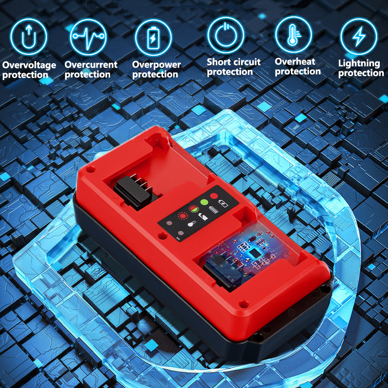 chargeur Portable à double Ports pour batterie au Lithium Milwaukee 18V-20V Rechargeable 48-11-1815 48-11-1820 48-11-1830 chargeur rapide