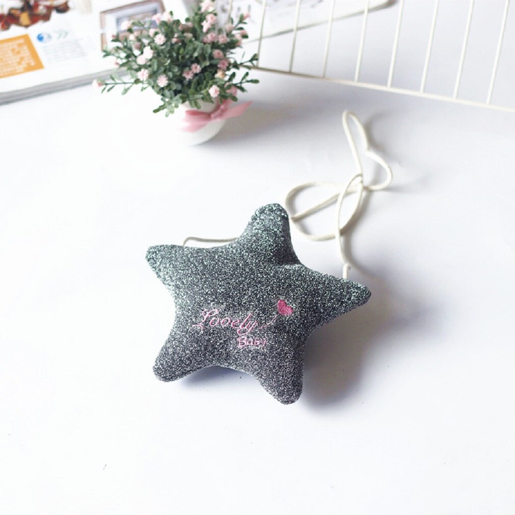 Barn flicka paljetter stjärnformad crossbody messenger axelväska påse myntväska plånbok härlig: B