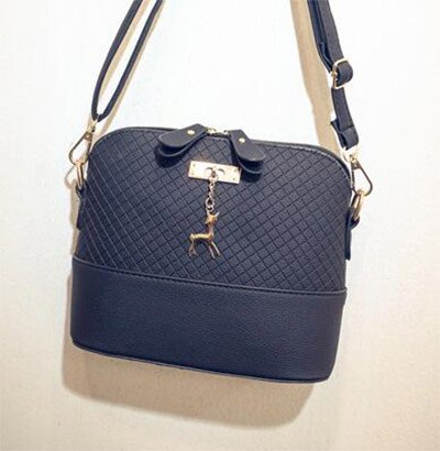 Aliwood Hülse Tasche Frauen Bote Taschen Mini Mit Hirsch Spielzeug Frauen Schulter Taschen Frauen Umhängetasche bolsas: Schwarz