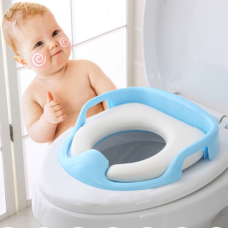 Draagbare Baby Toiletbril Kinderpotje Stoel met Handgrepen Comfortabele Wc Training Potty