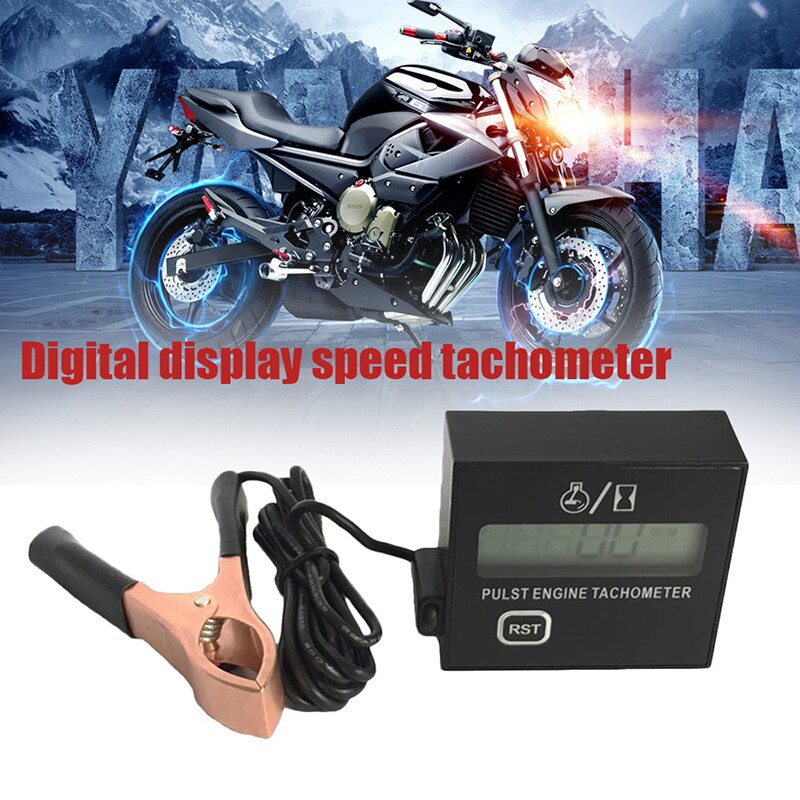 Clip Type Chainsaw High Tachometer Gasoline Engine Lawn Mower Tachometer Digital Display Induction Pulse Tachometer-1