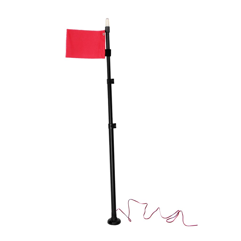 Deluxe Safety Flag With Mount Pole, Light Combo For Kayak Canoe Boat Dinghy