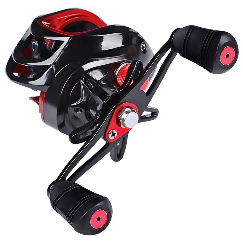 17 + 1 As Metalen Druppel Wiel Baitcasting Reel Fishing Saltwater Zoetwatervissen Reel: Groen Grijs