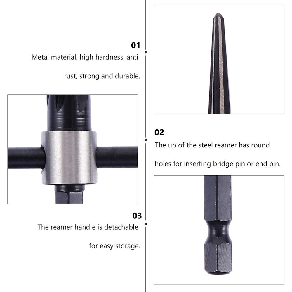 2 Pcs Hand Taper Reamer Taper Hole Expanding Chamfering Wood Working Hand Tool