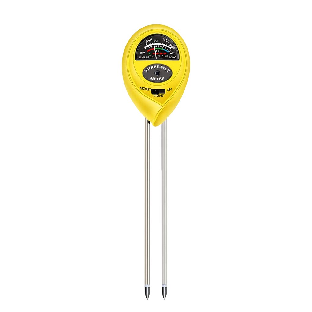 3 In 1 Soil PH Meter Sunlight PH Tester Garden Flowers Soil Moisture Sensor Meter Plants Acidity Humidity PH Monitor Detector