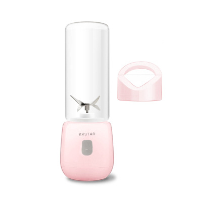 450ml portable usb electric juicer machine squeezer glass blender extractor Spiral Vegetable Fruit orange juicer Mixer Bottle: Pink