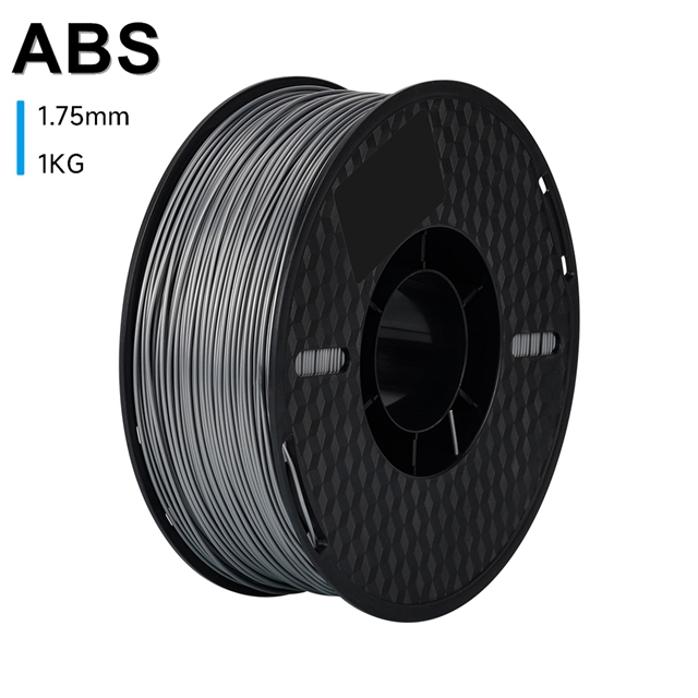 Filamento ABS KINGROON, 1kg, 1,75mm, plásticos ABS de ingeniería de alta resistencia para impresora 3D, Material de impresión 3D, negro, blanco y gris: Plata