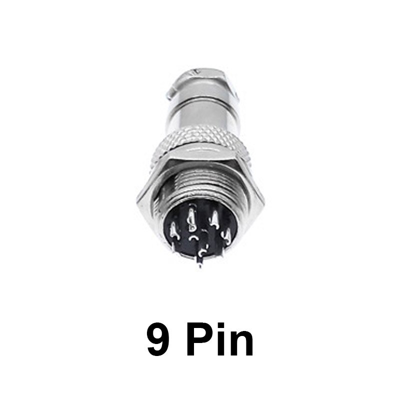 GX16 Aviation Circular Connector 2Pin3pin4pin 5pin6pin7pin8pin9pin10pin Male & Female plug connectors: 9Pin