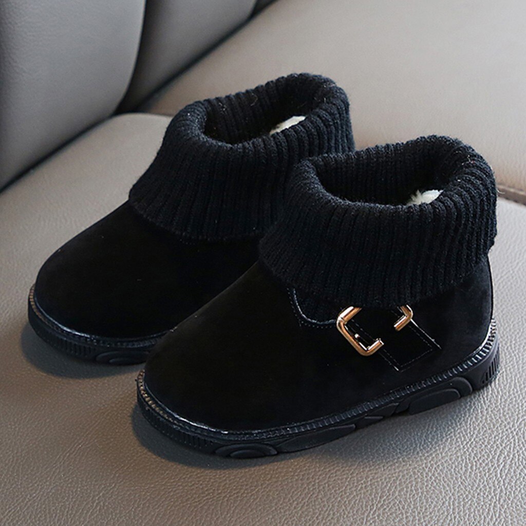 Botas de Inverno Recém-nascidos da criança Infantil Do Bebê Dos Miúdos Meninas Inverno Quente Sólidos Curto Botas Bootie Calçados Casuais Botas Bebe Nina Ботинки