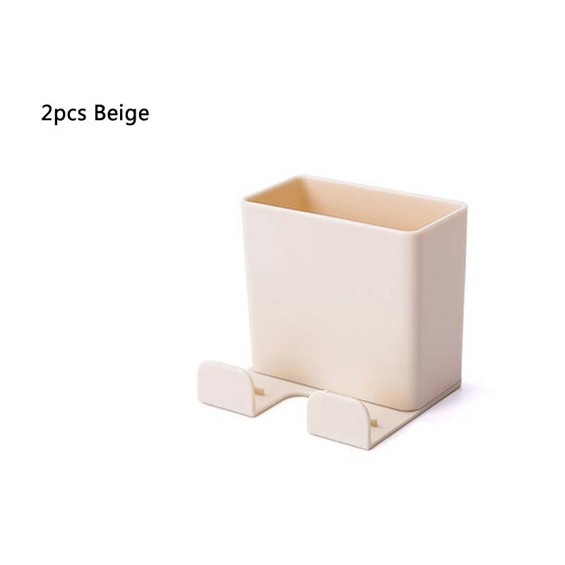 Zauberstab Montiert Organizer Lagerung Kasten Fernbedienung Klimaanlage Lagerung fallen praktisch Stecker Halfter Stehen Container: 2Stck Beige