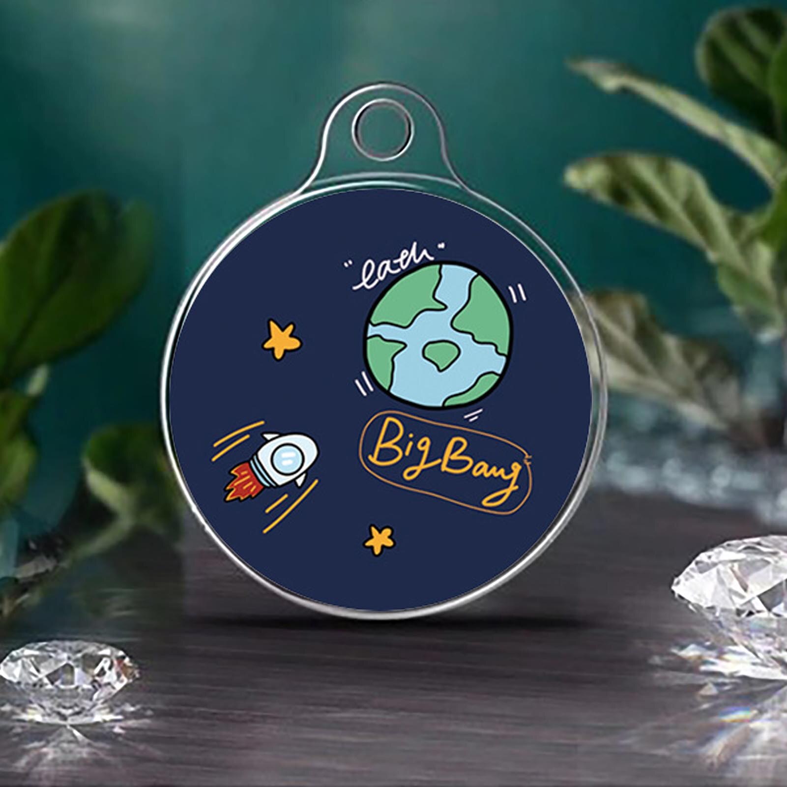 Tpu-schutzhülle für airtag-tracker, ultradünne hülle, anti-verlust- und anti-kratz-zubehör für airtag-tracker, astronauten-aufkleber