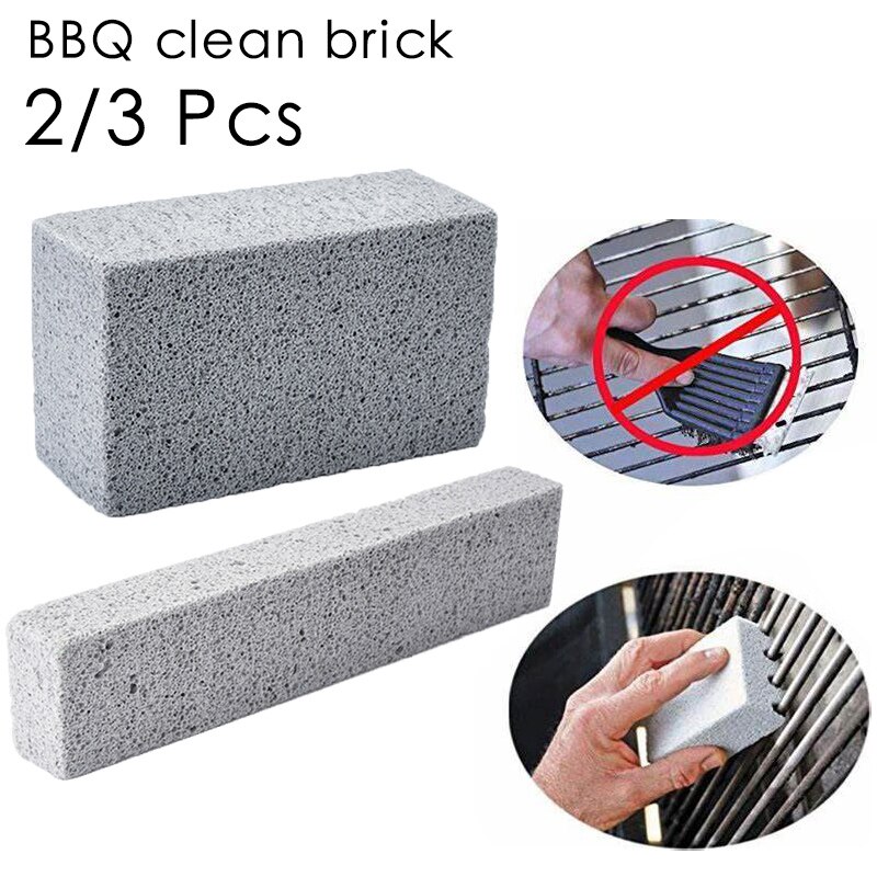 BBQ Grill Cleaning Brick Block Barbecue Cleaning Stone BBQ Racks Stains Grease Cleaner BBQ Tools Kitchen Decorates Gadgets 2pcs