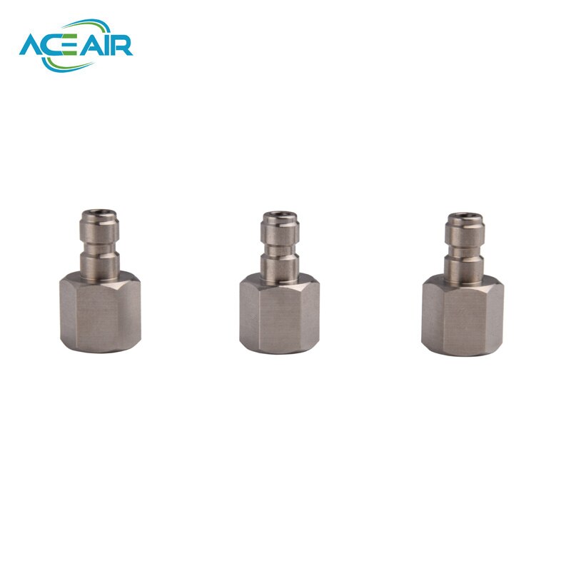 Hogedruk snelkoppelingen vrouwelijke plug roestvrij staal 4500 psi  m10 1/8 npt 1/8 bspp 2 stuks/lot
