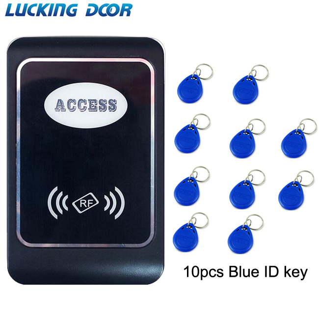 RFID Card Reader Access Control Machine Waterproof 13.56MHZ/125Khz Proximity Card Access Control Reader Wiegand34 IP65 Reader: ID AC 10 keys