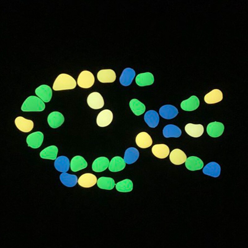 50/100 stücke Leucht Stein Glow Felsen Aquarium Mix Farbe Steine für Outdoor Gehwege Home Garten Yard Decor Fisch tank Kies Felsen