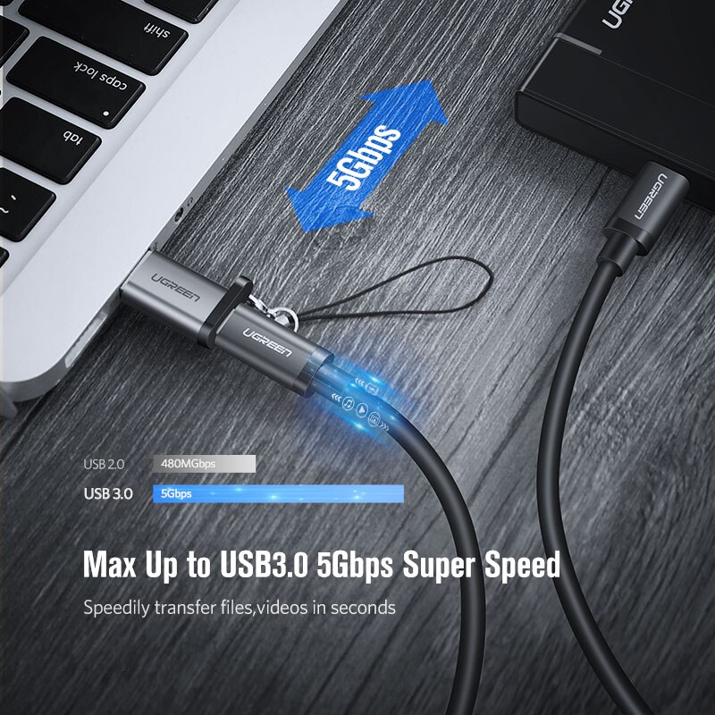 Ugreen adattatore USB C USB 3.0 maschio a USB tipo C adattatore Micro femmina per Laptop Samsung Xiaomi 10 auricolare adattatore da USB C a USB