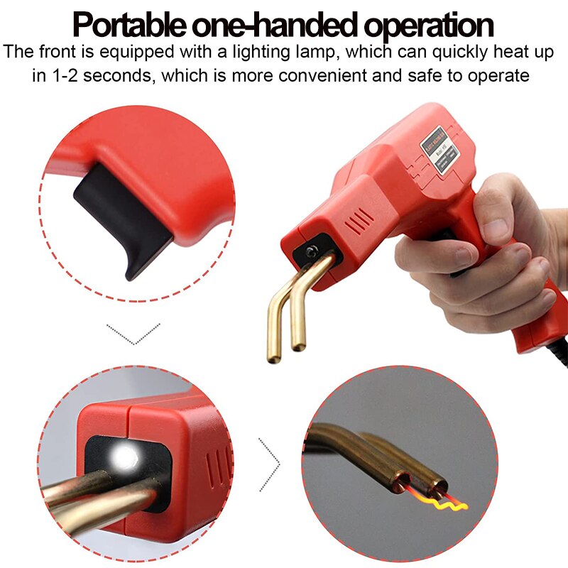50W Handheld Plastic Welding Machine Cordless Garage Tool Thermal Stapler PVC Portable Car Repair Welding Tool