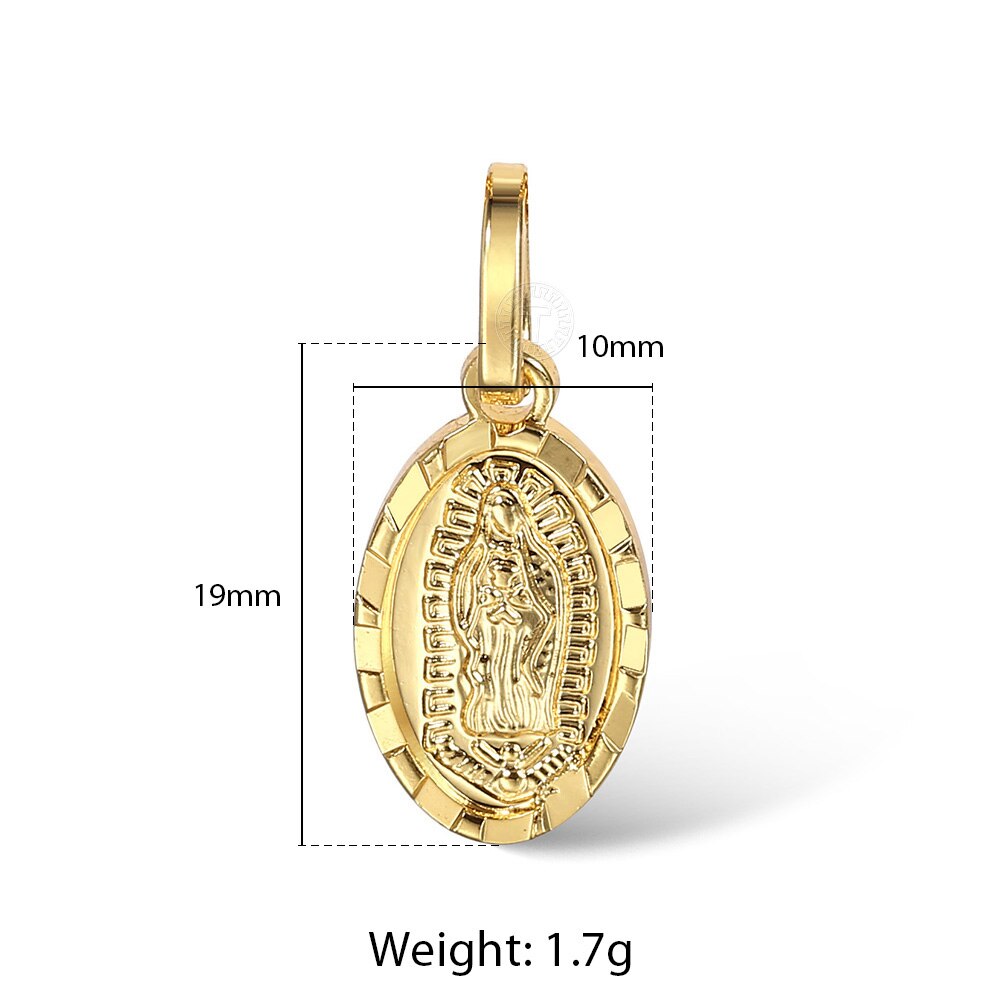 Gold Color Pendant Necklace for Women Men Jesus Cross Queen Elizabeth Portrait Charm Jewelry Accessories GPM01: GP430