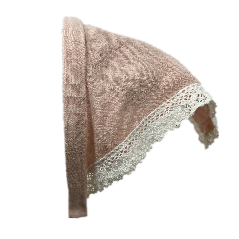 Bandana de tela vaquera para niña, Bandana de lino, accesorios para el cabello, novedad de primavera y verano: Blanco