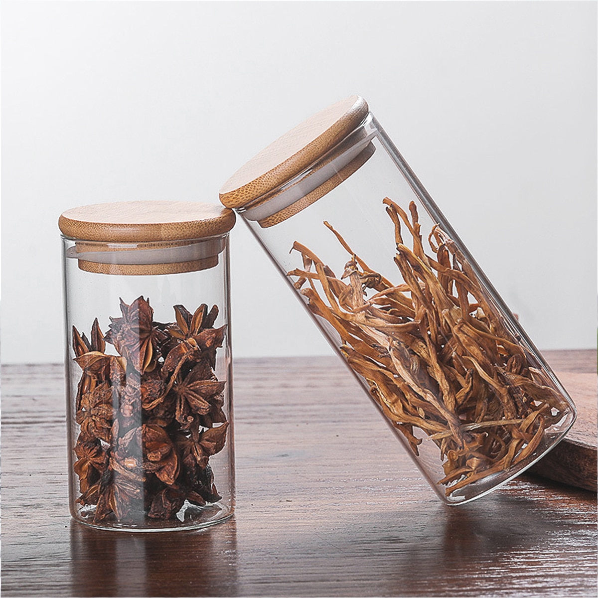 Glas mit Deckel Küche Lagerung Flaschen Gläser Lebensmittel Container Körner Tee Kaffee Bohnen Zucker Salz würzen Süssigkeit Krug Container