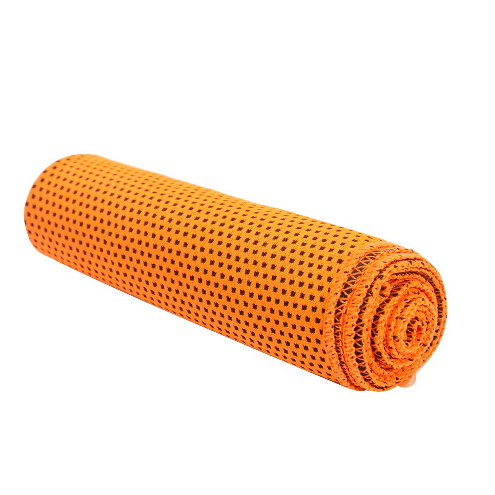 Ice Cold Sports Towel Summer Gym Outdoor Fitness Exercise Quick Dry Cooling Towel for Men Women Unisex: Orange