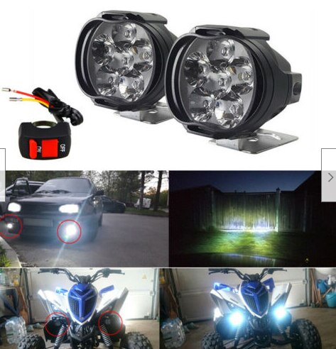 Nouvelle voiture moto vélo LED étanche lumières externes antibrouillard phare lampe 12V