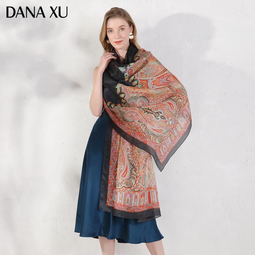 soie longue écharpe de luxe femmes plage couverture châle maillots de bain Bandana Hijab visage bouclier Foulard