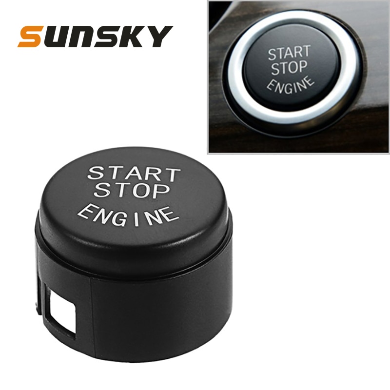 Bil start stop motor knap udskiftning dæksel 61319153832 til bmw 5 / 6 / 7 serie auto nøglefri skal dæksel knap