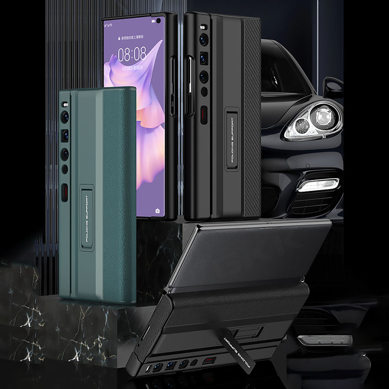 Funda de cuero PU de lujo con soporte para Huawei Mate XS 2, funda protectora antigolpes con marco de plástico, fundas para Huawei Mate XS2