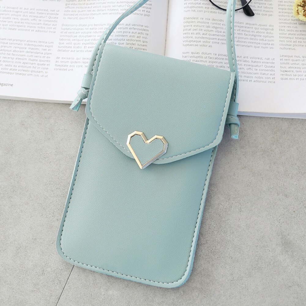 Women Purses Solid Color Leather Shoulder Strap Bag Mobile Phone Big Card Holders Wallet Handbag Pockets for Girls: style2 06