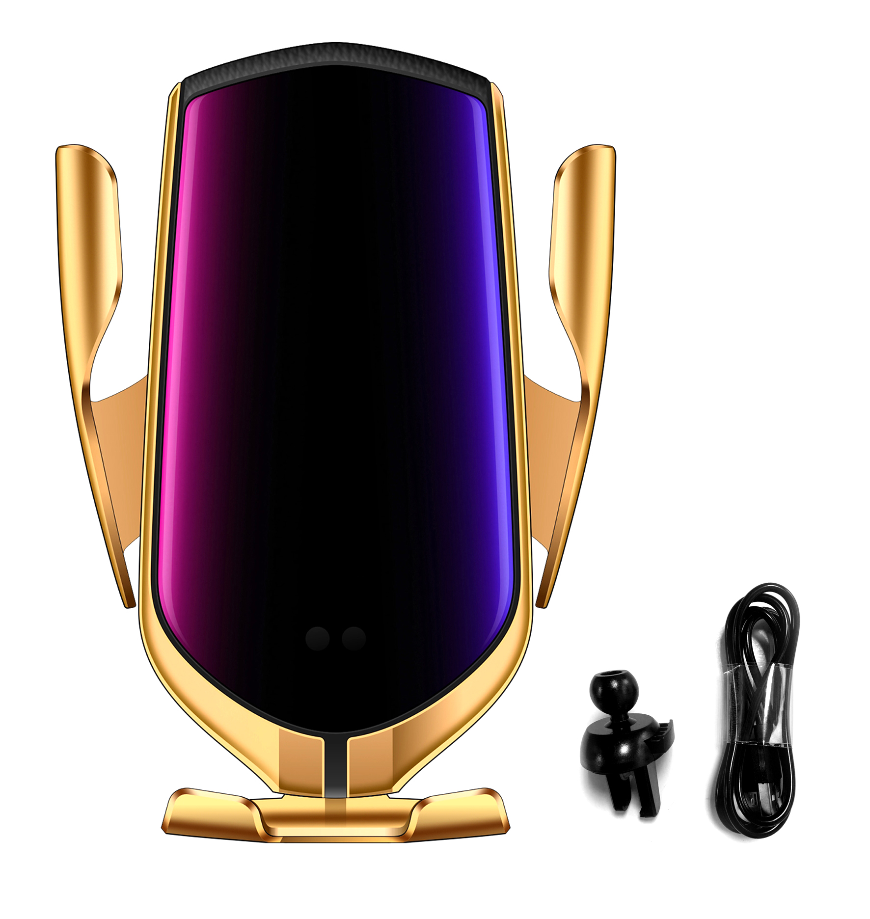 R2 Smart Sensor Wireless Charger 10W For iphone XS XR Fast USB C Charger For Samsung 360 Rotate 10W Simple Fast Wireless Charger