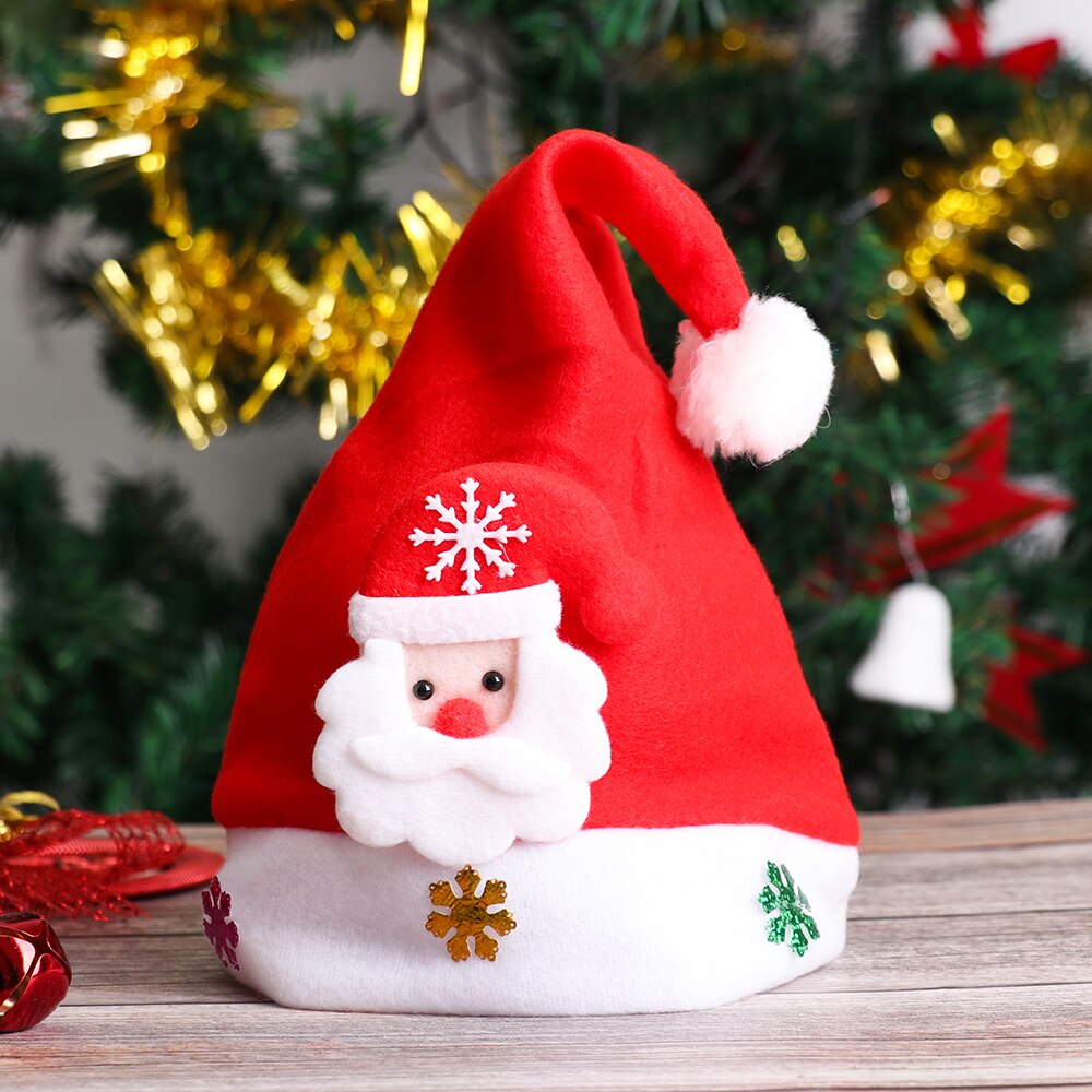 Merry Christmas Hat for Kids Santa Claus/Deer/Snowman Cap Christmas Party Props Decoration Accessories Children Xmas