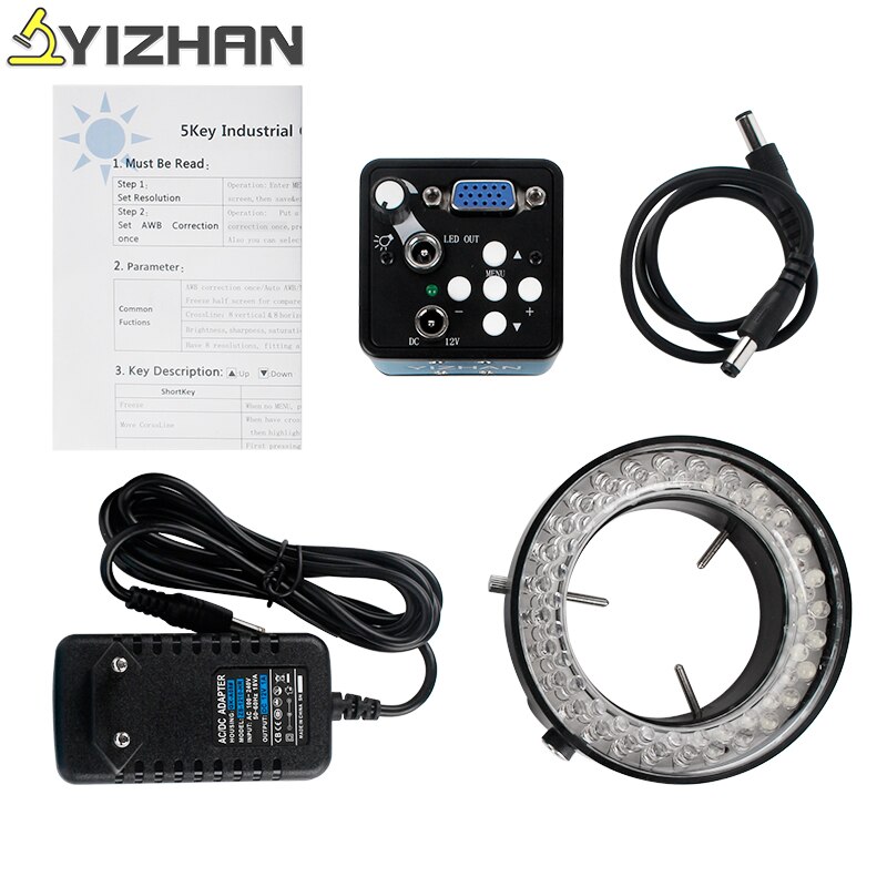 13MP VGA HD mikroskop przemysłowy aparat cyfrowy laboratorium elektroniczny aparat okularowy robić telefonu CPU PCB naprawa YIZHAN