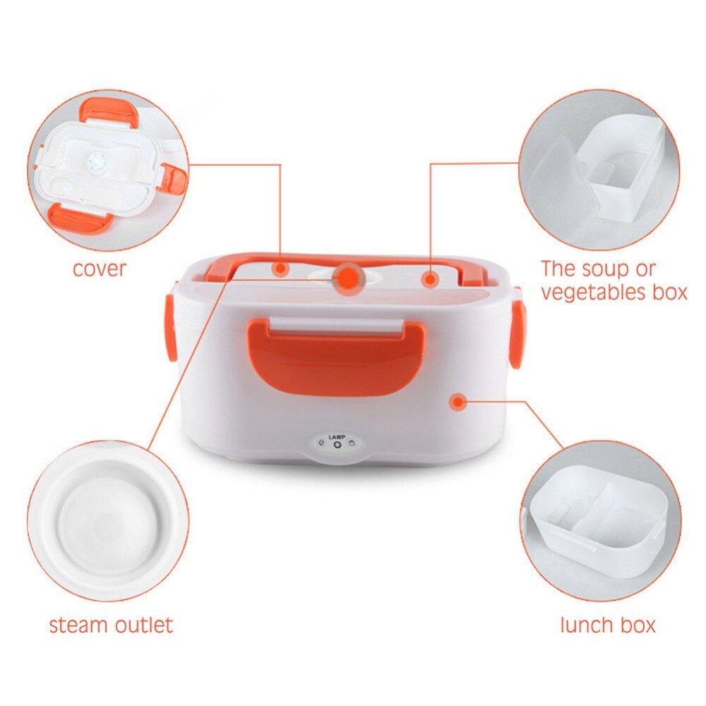 Boîte à Lunch chauffante électrique Portable 220V 1,05l | De alimentaire, pour la maison, à double usage, Bento