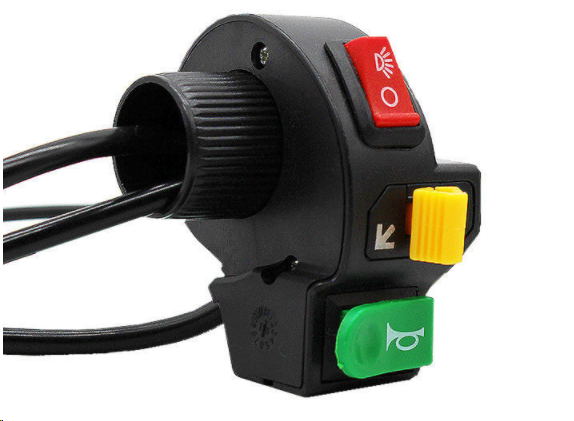 Moto scooter 7/8 "manubrio avvisatore acustico indicatori di direzione interruttore controllore luci: esercito verde