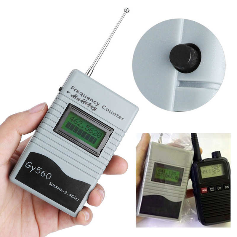 GY560 50Mhz to 2.4Ghz Portable Frequency Counter Two-Way Radio Frequency Measuring Tool for Car Boat