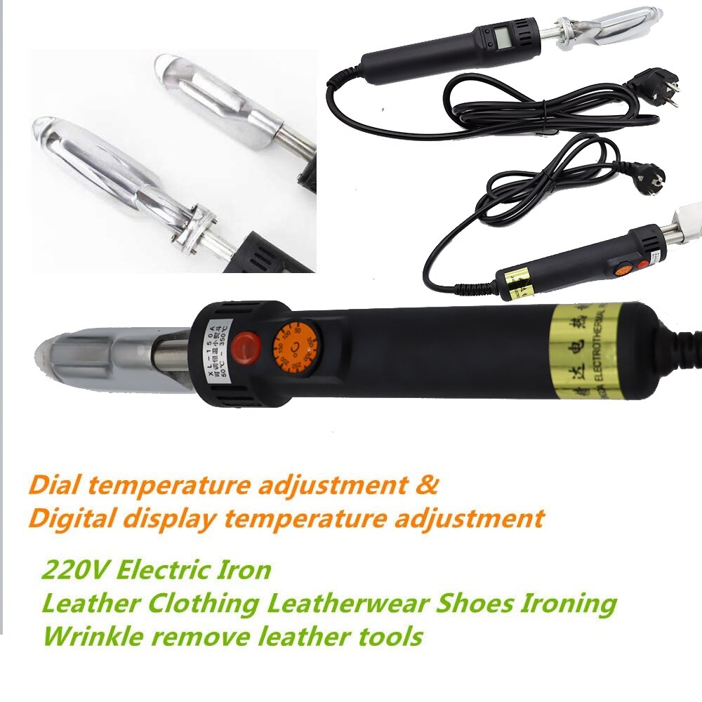 Display a LED maniglia elettrica Mini pelle rughe di ferro rimozione levigatura per abiti in pelle borsa in pelle scarpe stiratura