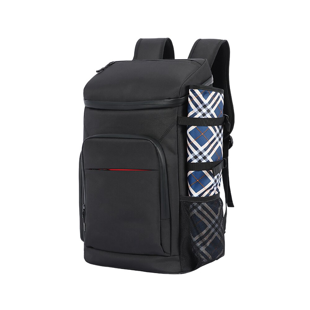 Saco fresco mochila 25 latas isolado mochila grande capacidade leve à prova dlightweight água sacos de refrigerador para acampamento almoço piquenique daypack: Black