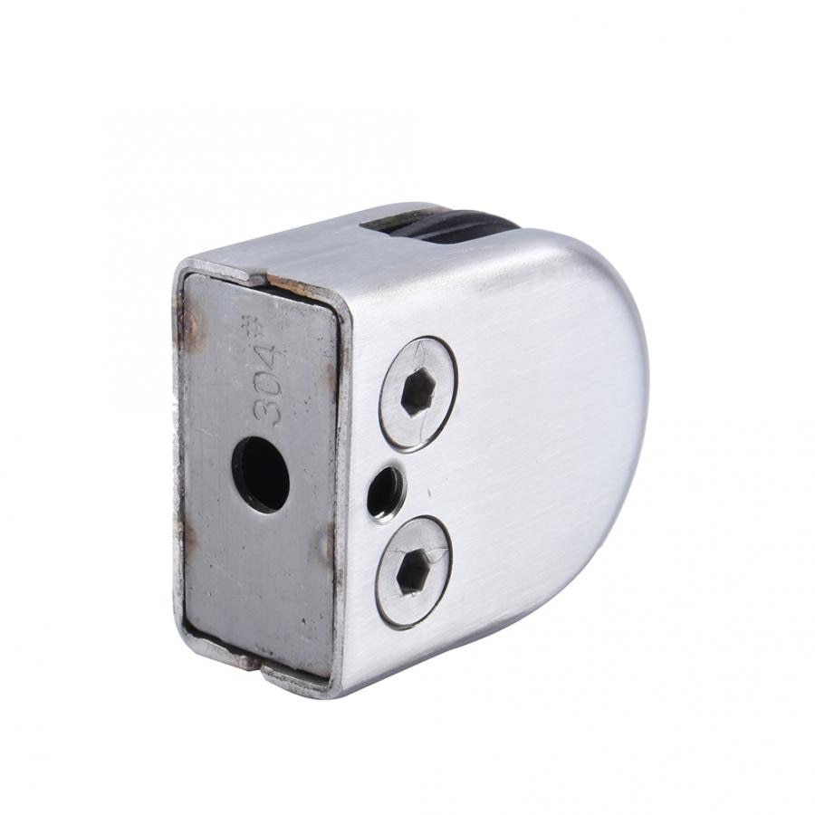 Stainless Steel Glass Clamp 1Pc/4Pc Flat Round Holder Glass Clamp Bracket for Balustrade glass bracket