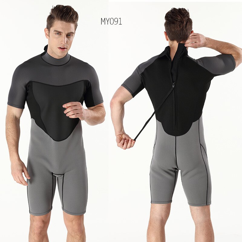 2mm Neopren Wetsuit Männer der Sommer segeln kurzarm Neoprenanzug Tauchen anzug Scuba speerfischen schnorcheln surfen Badeanzug