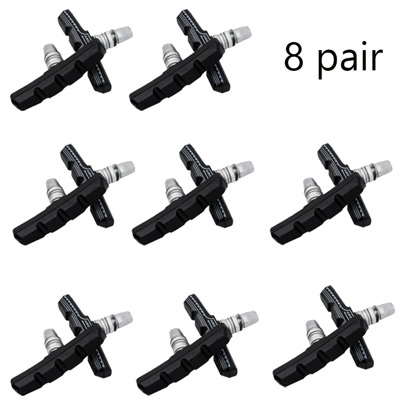 Pastillas de freno en v para bicicleta, accesorios de ciclismo de larga duración, de goma, silenciosas, 75g, 1 a 10 pares: Gris claro