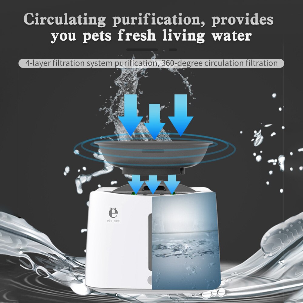 Infrared sensor 1.5L Automatic Pet Cat Water Fountain USB Dog Cat Pet Mute Drinker Feeder Bowl Pet Drinking Fountain Dispenser